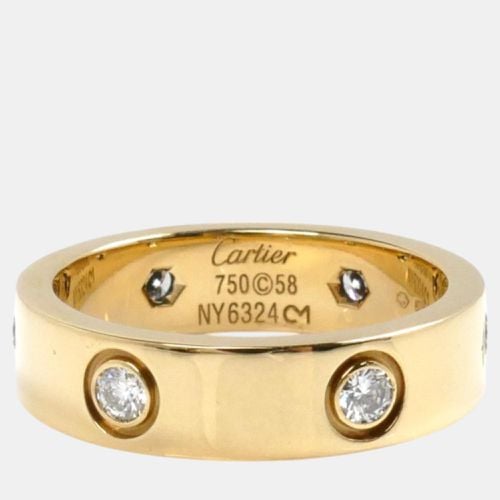 Cartier 18K Yellow Gold Diamond Love Ring EU 58 - Cartier - Modalova