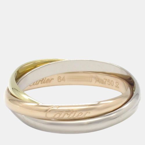 Cartier 18K Rose, Yellow and White Gold Trinity Band Ring EU 64 - Cartier - Modalova