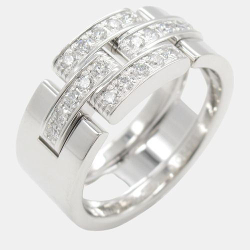 Cartier 18k White Gold Panthere Diamond Ring EU 52 - Cartier - Modalova