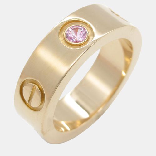 Cartier 18K Rose Gold and Sapphire Love Ring EU 47 - Cartier - Modalova