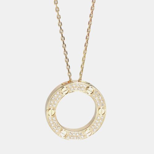 K Gold Diamond Love Necklace - Cartier - Modalova