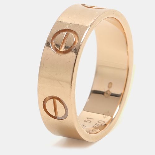 Cartier Love 18K Rose Gold Narrow Wedding Band Ring Size 51 - Cartier - Modalova