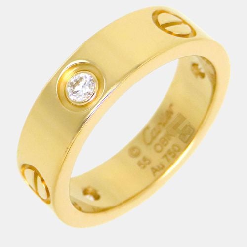 Cartier 18K Yellow Gold and Diamond Love Band Ring EU 55 - Cartier - Modalova