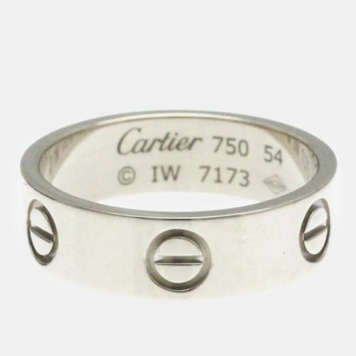 Cartier 18K White Gold Love Band Ring EU 54 - Cartier - Modalova