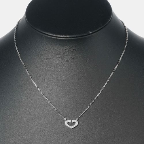 Cartier 18K White Gold and Diamond C De Cartier Heart Pendant Necklace - Cartier - Modalova