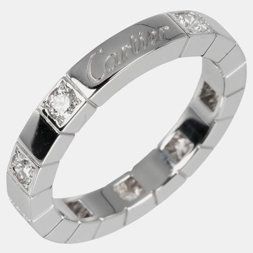 Cartier 18K White Gold and Diamond Lanieres Band Ring EU 50 - Cartier - Modalova