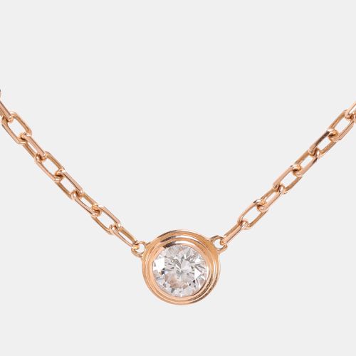 Cartier D'Amour Diamond 18k Rose Gold Small Model Chain Necklace - Cartier - Modalova