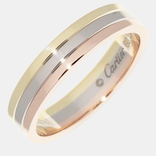 Cartier 18K Rose, White and Yellow Gold Vendome Band Ring EU 60 - Cartier - Modalova