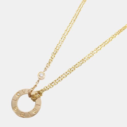 Cartier 18k Yellow Gold Love Diamond Double Chain Necklace - Cartier - Modalova