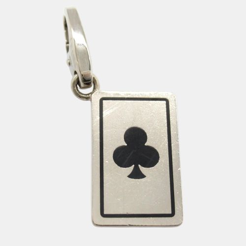 Cartier 18K White Gold Double C Clover Pendant Charm - Cartier - Modalova