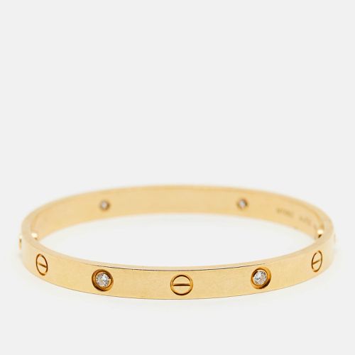 Cartier Love 4 Diamond 18k Yellow Gold Bracelet 18 - Cartier - Modalova