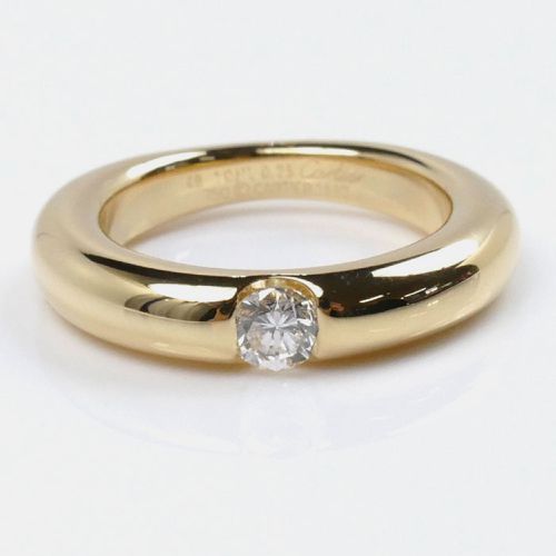 Cartier 18K Yellow Gold Diamond Ellipse Ring EU 49 - Cartier - Modalova