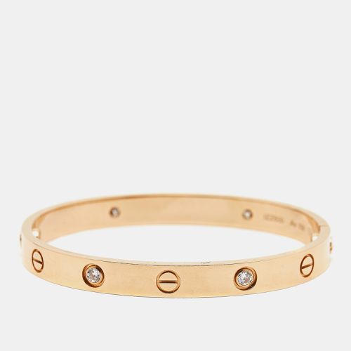 Cartier Love 4 Diamonds 18k Rose Gold Bracelet 16 - Cartier - Modalova