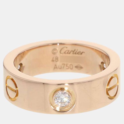 Cartier Love Ring Classic Model Diamond Size 8/#8 18K Pink Gold - Cartier - Modalova