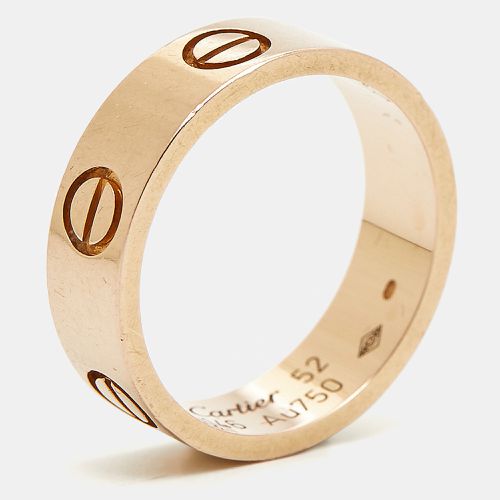 Cartier Love 18K Rose Gold Band Ring Size 52 - Cartier - Modalova