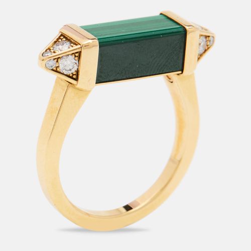 Cartier Les Berlingots de Cartier Malachite Diamonds 18k Yellow Gold Ring Size 58 - Cartier - Modalova