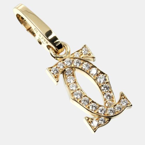 Cartier 18K Yellow Gold Diamond Double C Pendants - Cartier - Modalova