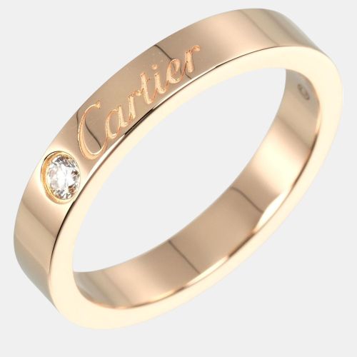 Cartier 18K Pink Gold Diamond Engraved Ring EU 47 - Cartier - Modalova