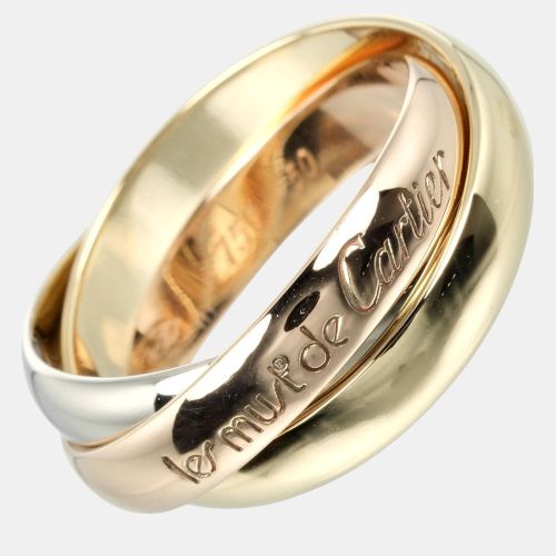 Cartier 18K Yellow Gold, Rose Gold, White Gold Trinity Ring EU 50 - Cartier - Modalova