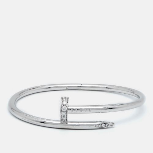 Cartier Juste Un Clou Diamonds 18k White Gold Bracelet 16 - Cartier - Modalova