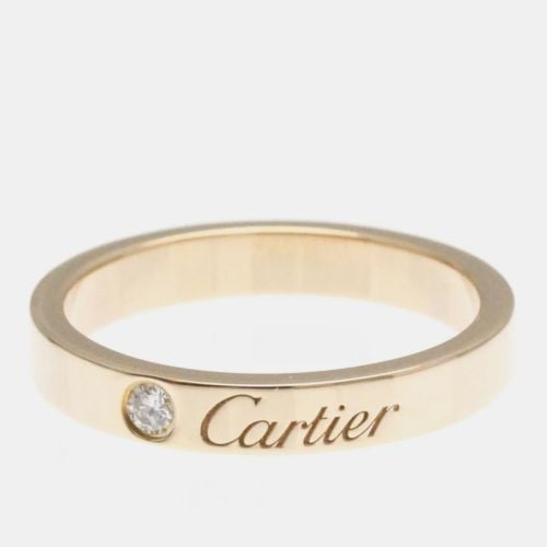 K Gold Diamond Engraved Band Ring EU 51 - Cartier - Modalova