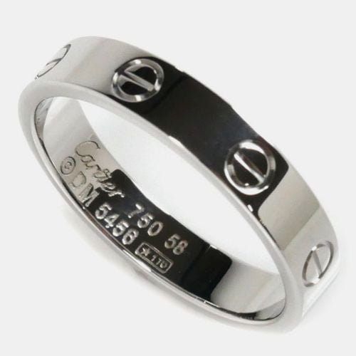 Cartier 18K White Gold Love Band Ring EU 58 - Cartier - Modalova