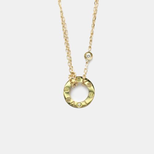 Cartier 18K Yellow Gold and Diamond Love Pendant Necklace - Cartier - Modalova