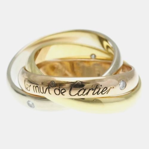 K Yellow, Rose, Gold Trinity Band Ring EU 49 - Cartier - Modalova