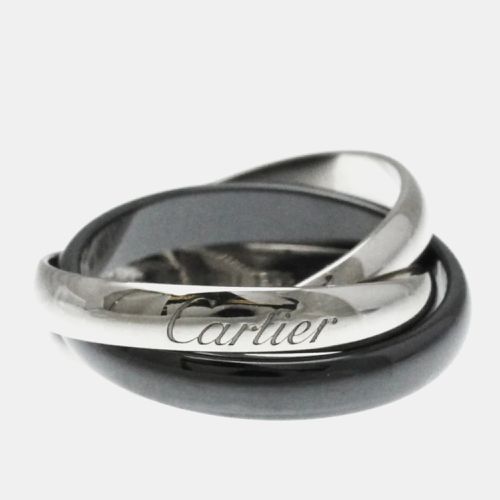 K Gold and Ceramic Trinity Band Ring EU 54 - Cartier - Modalova