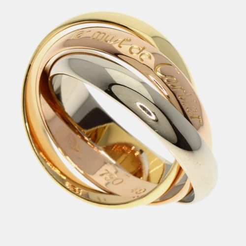 Cartier 18K Yellow, Rose, White Gold Trinity Band Ring EU 49 - Cartier - Modalova