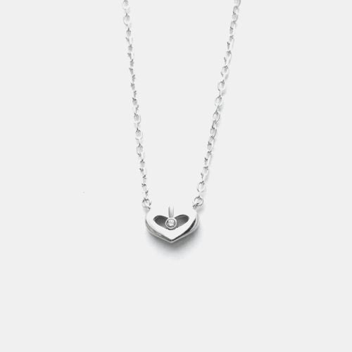 Cartier 18K White Gold and Diamond C De Cartier Heart Pendant Necklace - Cartier - Modalova