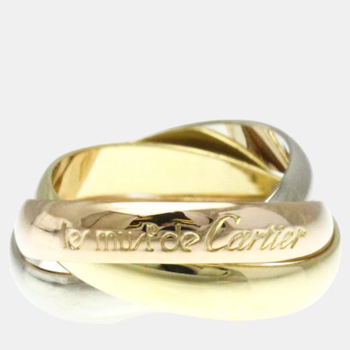 Cartier 18K Yellow, Rose, White Gold Trinity Band Ring EU 49 - Cartier - Modalova