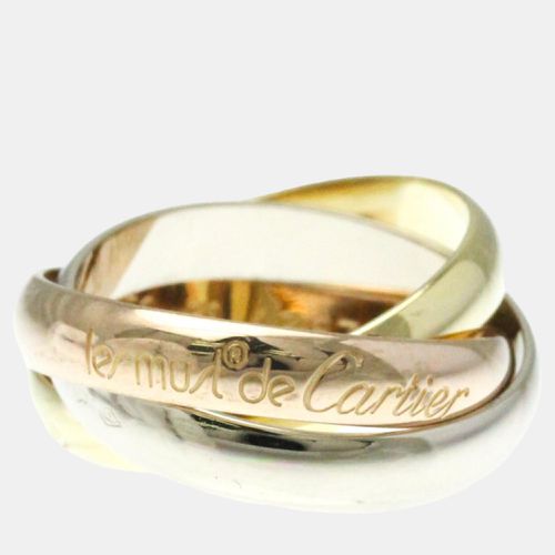 Cartier 18K Yellow, Rose, White Gold Trinity Band Ring EU 50 - Cartier - Modalova