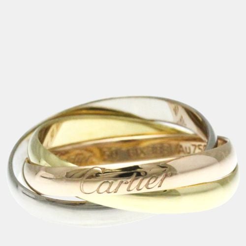 Cartier 18K Yellow, Rose, White Gold Trinity Band Ring EU 50 - Cartier - Modalova