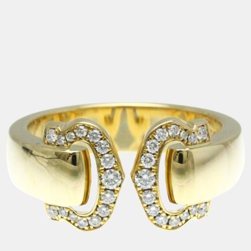 Cartier 18K Yellow Gold and Diamond C De Cartier Band Ring EU 54 - Cartier - Modalova