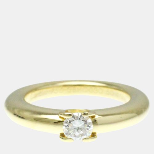 Cartier 18K Yellow Gold and Diamond C De Cartier Solitaire Ring EU 50 - Cartier - Modalova