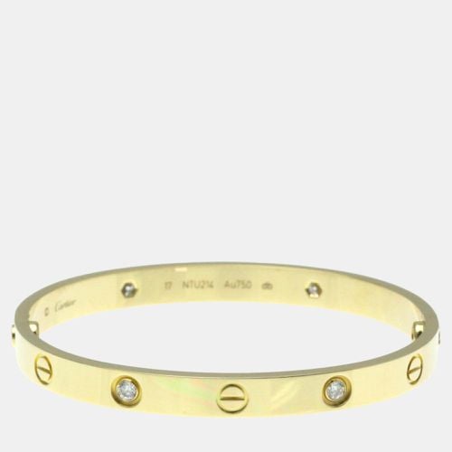 Cartier 18K Yellow Gold and Diamond Love Bangle Bracelet - Cartier - Modalova