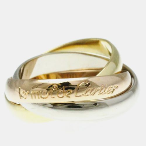 Cartier 18K Yellow, Rose, White Gold Trinity Band Ring EU 49 - Cartier - Modalova