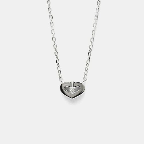 K Gold and Diamond C De Heart Pendant Necklace - Cartier - Modalova