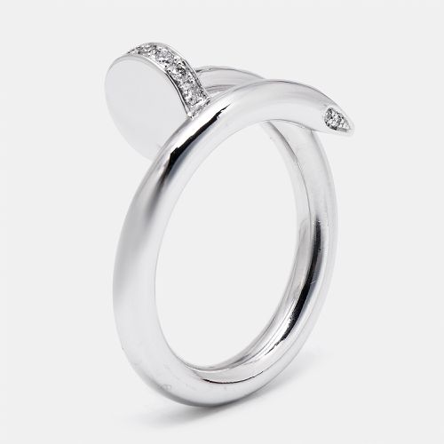 Cartier Juste Un Clou Diamond 18k White Gold Ring Size 50 - Cartier - Modalova