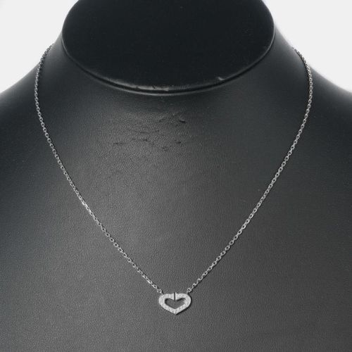 Cartier 18K White Gold and Diamond C De Cartier Heart Pendant Necklace - Cartier - Modalova