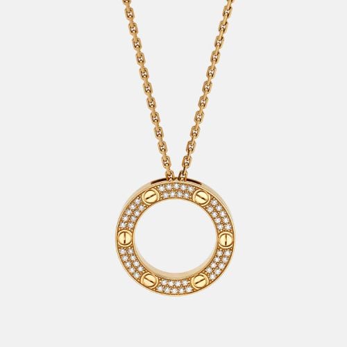 Cartier Love Diamonds 18k Yellow Gold Necklace - Cartier - Modalova