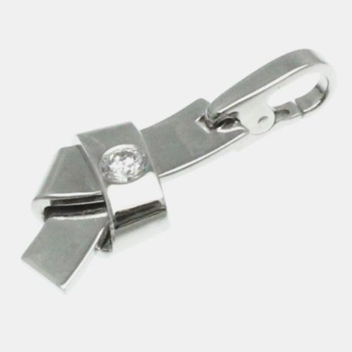 Cartier 18K White Gold and Diamond Knot Pendant Charm - Cartier - Modalova