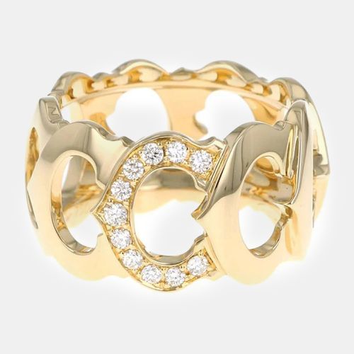 Cartier 18K Yellow Gold Diamonds C De Cartier Yellow Gold Ring EU 59 - Cartier - Modalova