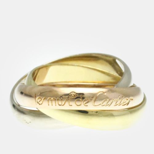 Cartier 18K Yellow, Rose, White Gold Trinity Band Ring EU 51 - Cartier - Modalova