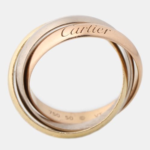 Cartier Trinity 18K Yellow Rose and White Gold Ring EU 50 - Cartier - Modalova