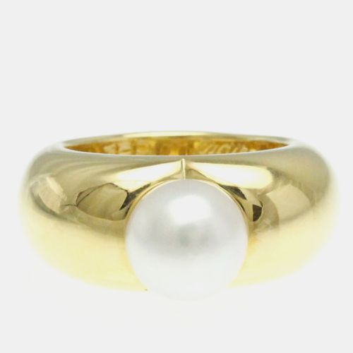 Cartier Pearl Heart Yellow Gold 18K Pearl Band Ring Gold EU 52 - Cartier - Modalova