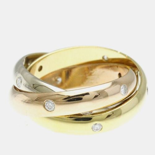 Cartier Pink Gold White Gold Yellow Gold Trinity Ring EU 50 - Cartier - Modalova