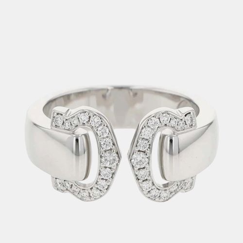 Cartier 18K White Gold C De Cartier Band Ring EU 49 - Cartier - Modalova