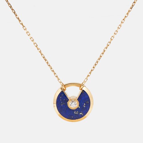 Amulette De Lapis Lazuli Diamond 18k Gold Small Model Necklace - Cartier - Modalova